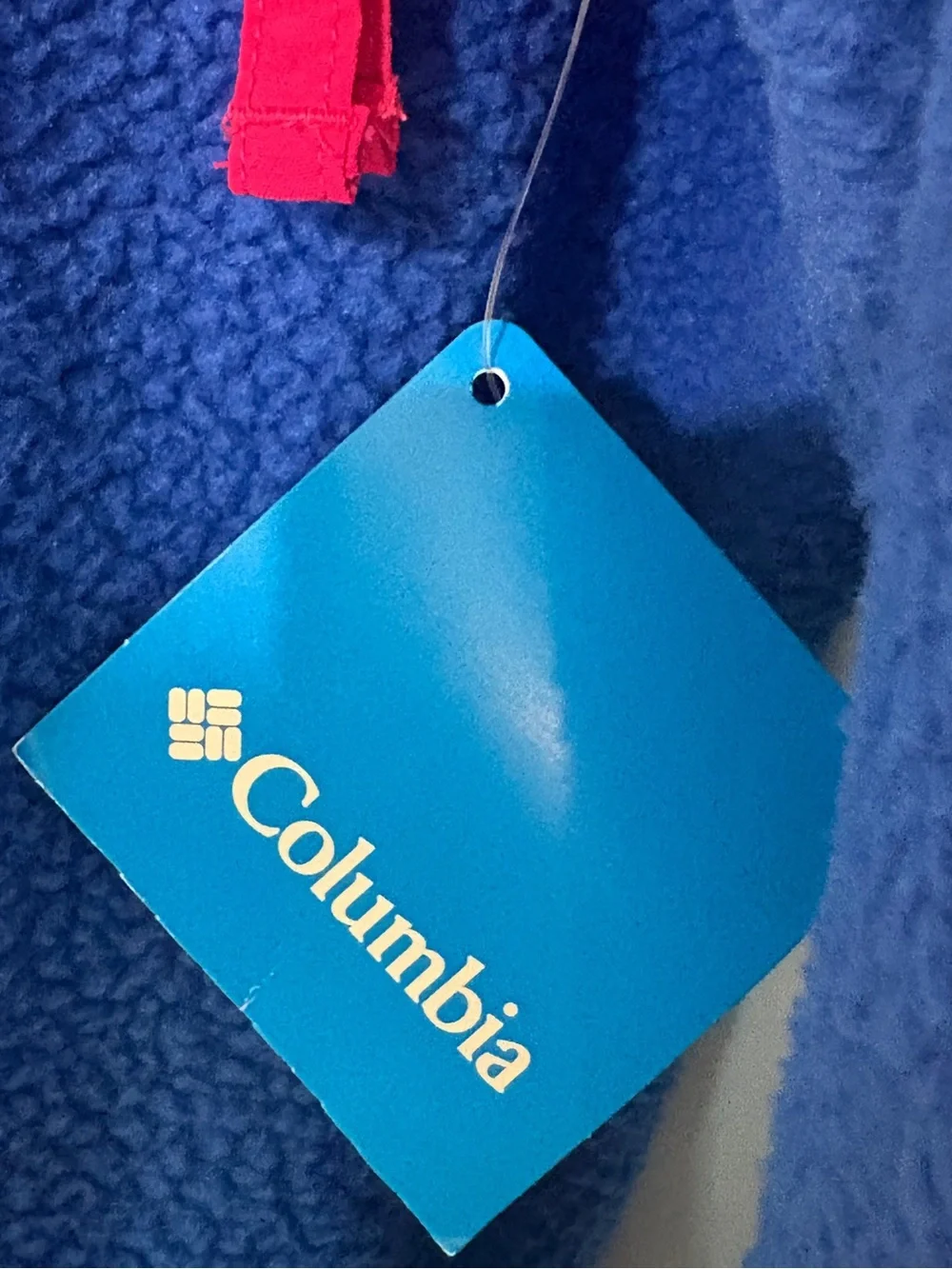 NWT Columbia Helvetia Half Snap Fleece Pullover Men’s Large Blue Pink Sherpa